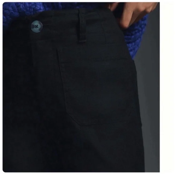 Anthropologie Maeve Colette Wide Leg Pant Linen Blend - Picture 2 of 7